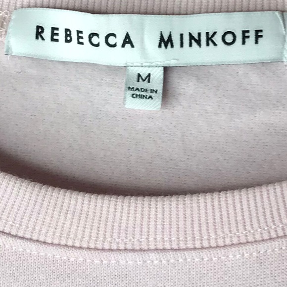 Rebecca Minkoff Lead with Love Lettering Sweatshirt Long Sleeve Crew Neck Top M - Picture 10 of 12
